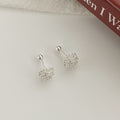 999 Silver Spiral Buckle Earrings - Silvery