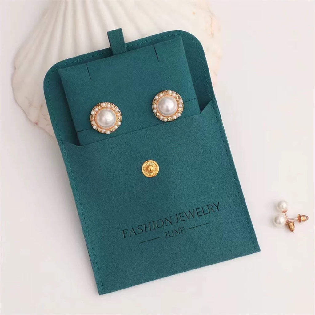 Microfiber Flip-Top Snap-Button Pouch – Optional Logo-Printed Insert Card Available