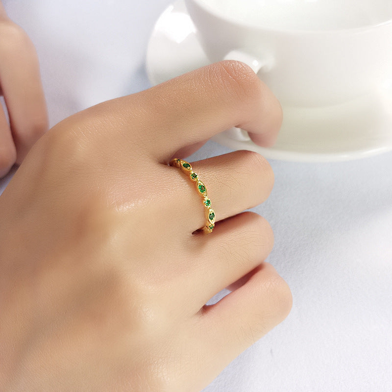S925 Sterling Silver Zircon Ring