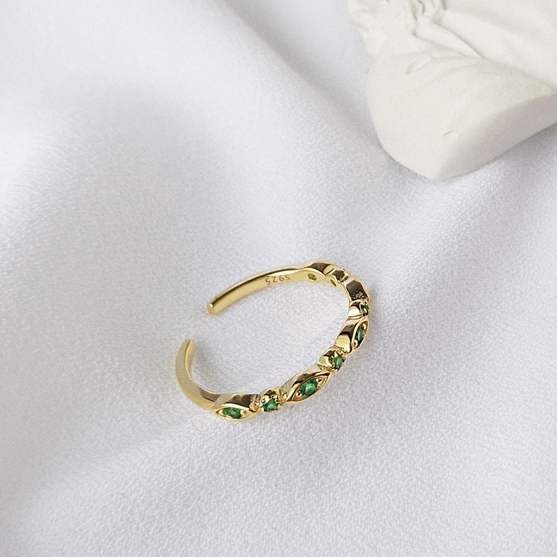 S925 Sterling Silver Zircon Ring