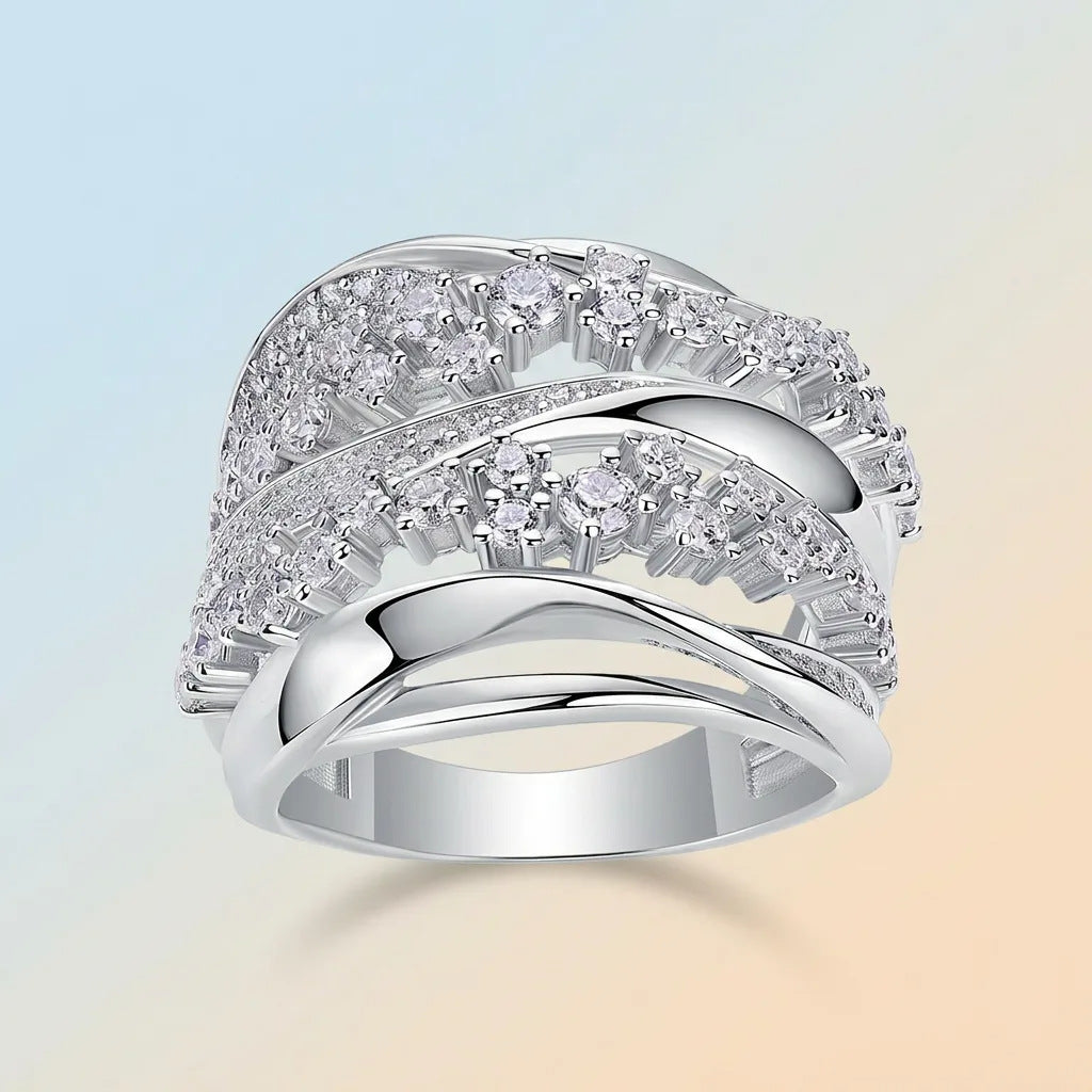 102-Stone Moissanite Solid-Band Ring – wholesale moissanite rings