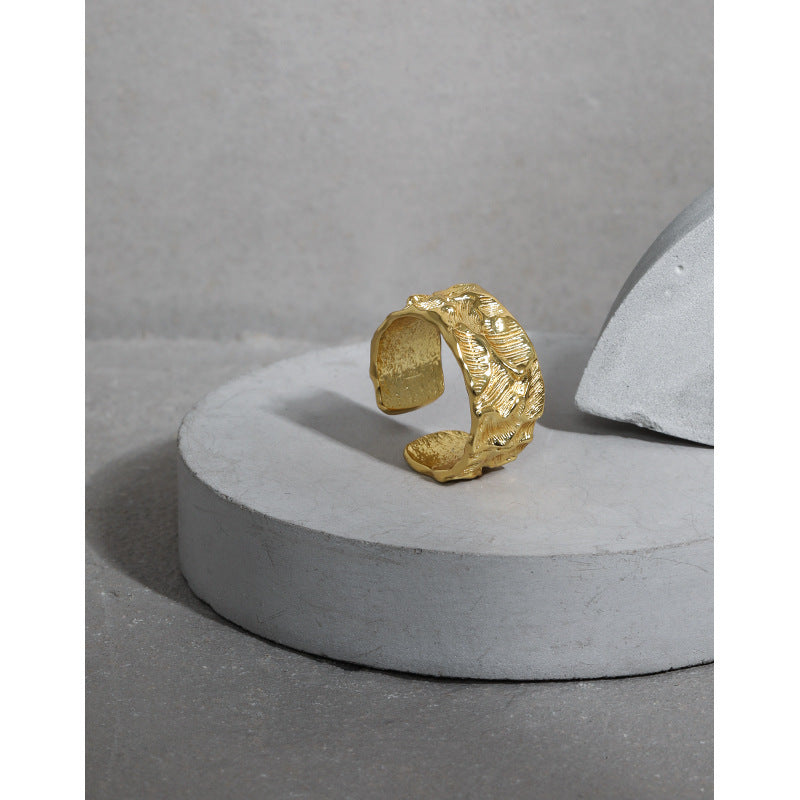 Embossed Floral Open Band Ring – wholesale open band ring