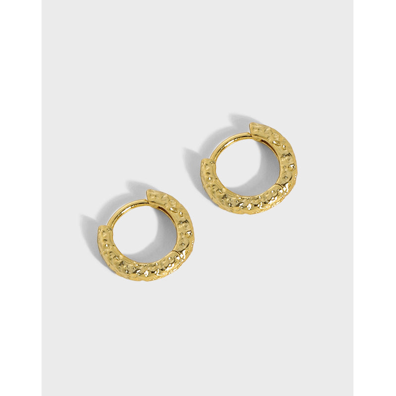 Molten Texture Huggie Earrings