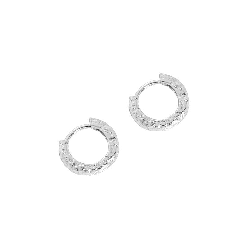 Molten Texture Huggie Earrings – image 5