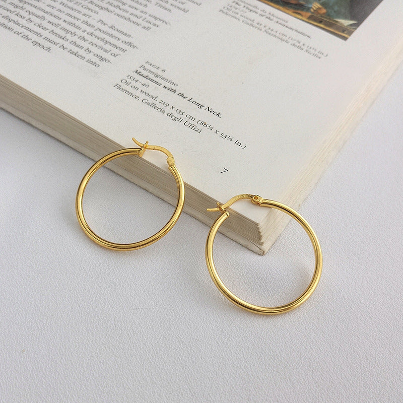 S925 Sterling Silver Oversized Hoop Earrings