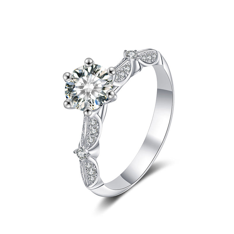 S925 Sterling Silver Moissanite Butterfly Ring