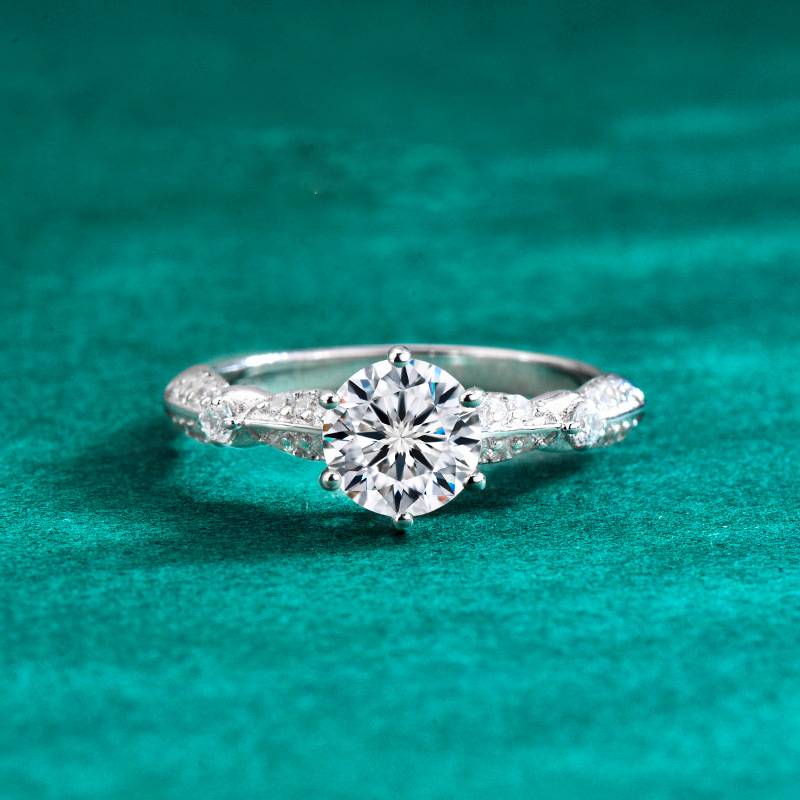 S925 Sterling Silver Moissanite Butterfly Ring
