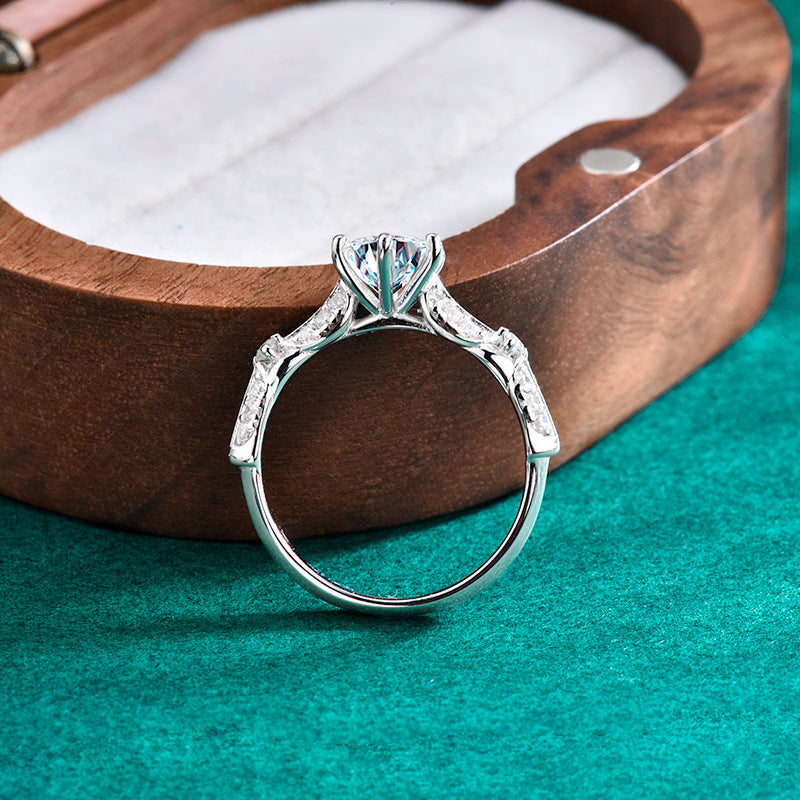 S925 Sterling Silver Moissanite Butterfly Ring