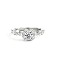 S925 Sterling Silver Ice Cube Moissanite Engagement Ring