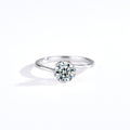 S925 Sterling Silver Snowflake Irregular Moissanite Engagement Ring