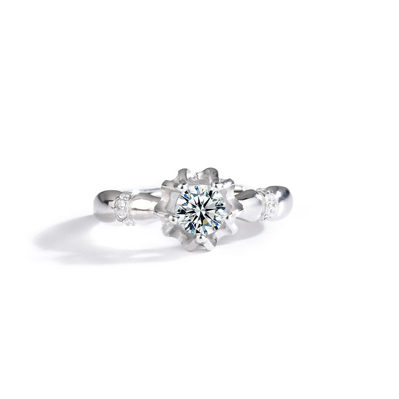 S925 Sterling Silver Moissanite First Love Forever Couple Ring