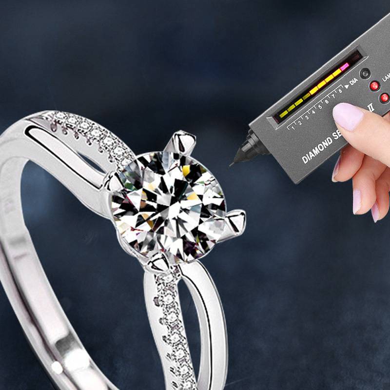 S925 Sterling Silver Moissanite Hollow Ring