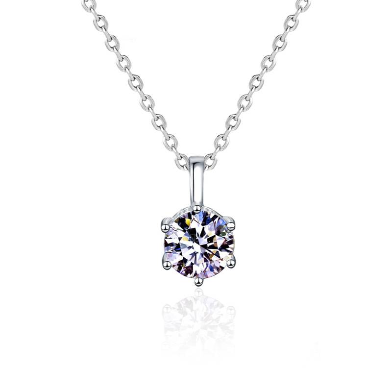 S925 Sterling Silver Moissanite True Love Forever Necklace