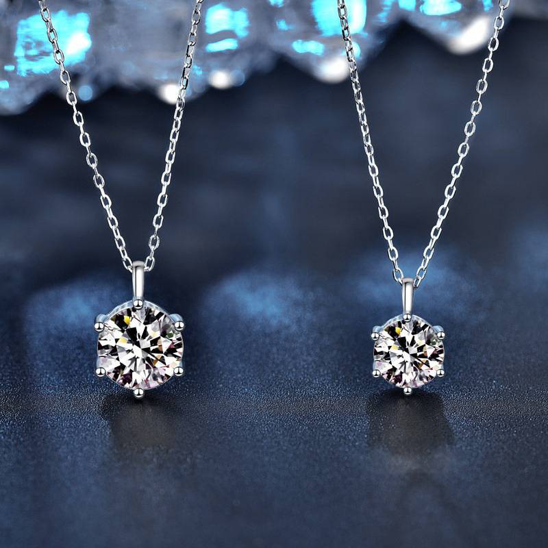 S925 Sterling Silver Moissanite True Love Forever Necklace