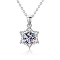 S925 Sterling Silver Moissanite Snowflake Necklace