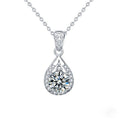 S925 Sterling Silver Moissanite Drop Pendant Necklace