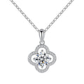 S925 Sterling Silver Clover Moissanite Necklace