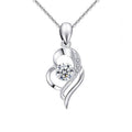 S925 Sterling Silver Moissanite Angel Wings Necklace