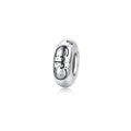 S925 Sterling Silver 12 Constellation Zircon Spacer Beads Pendant