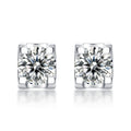 S925 Silver Moissanite "Bull Head" Stud Earrings