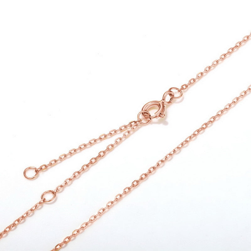 S925 Sterling Silver Adjustable Length Clavicle Chain Necklace