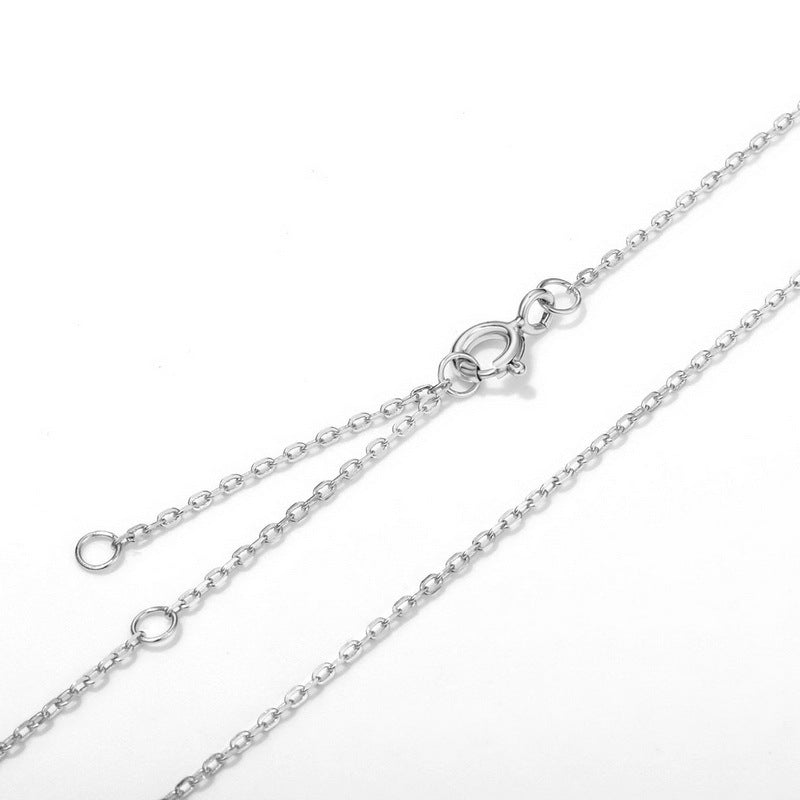 S925 Sterling Silver Adjustable Length Clavicle Chain Necklace