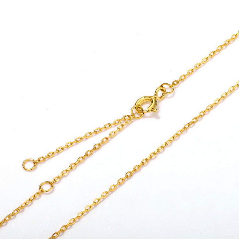 S925 Sterling Silver Adjustable Length Clavicle Chain Necklace