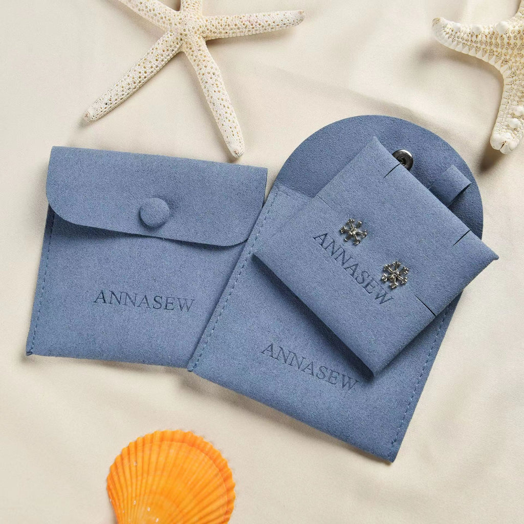 Microfiber Flip-Top Snap-Button Pouch – Optional Logo-Printed Insert Card Available