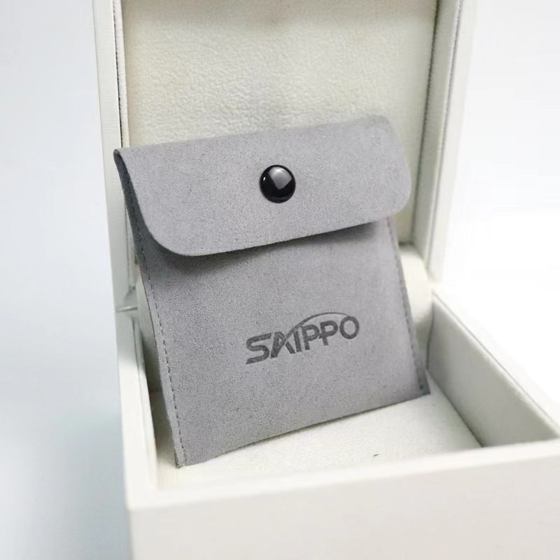 Microfiber Flip-Top Snap-Button Pouch – Optional Logo-Printed Insert Card Available
