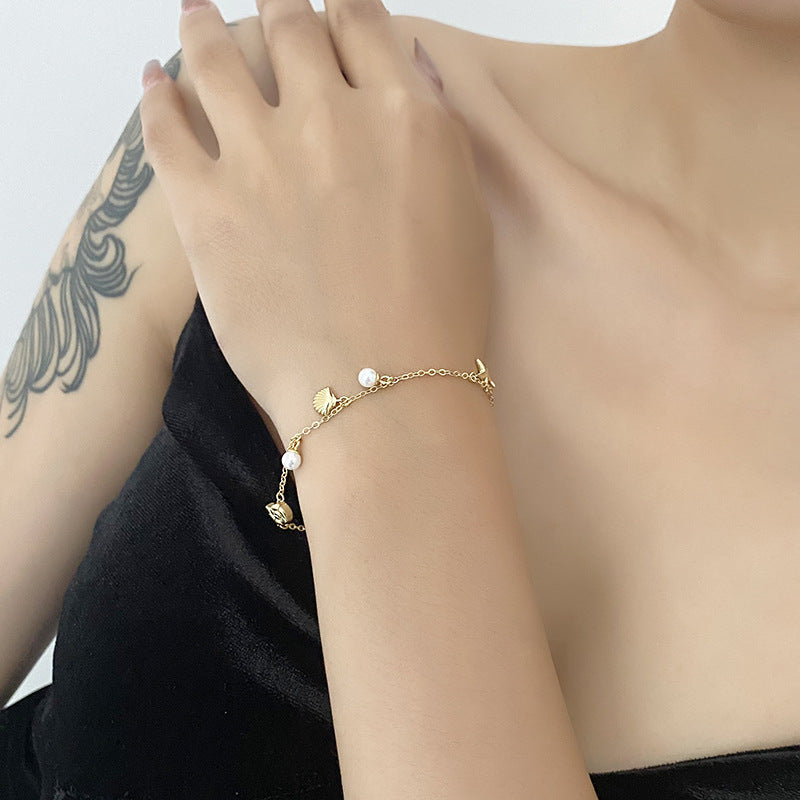S925 Sterling Silver Pearl Bracelet