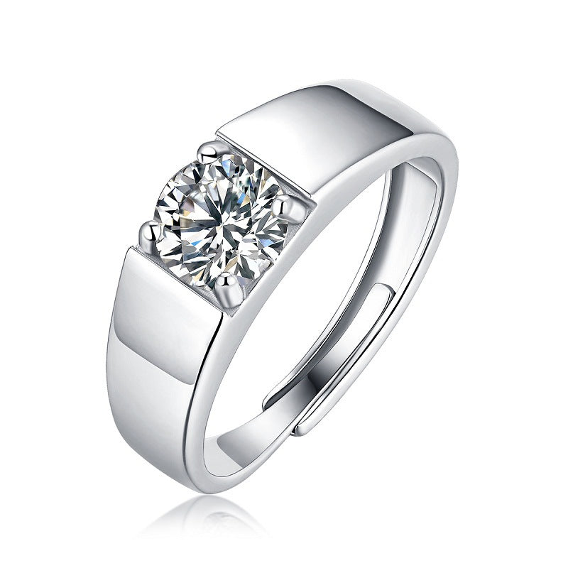 S925 Silver Moissanite Ring