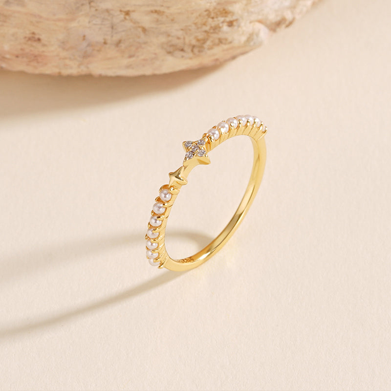 925 Sterling Silver Simple Star Ring