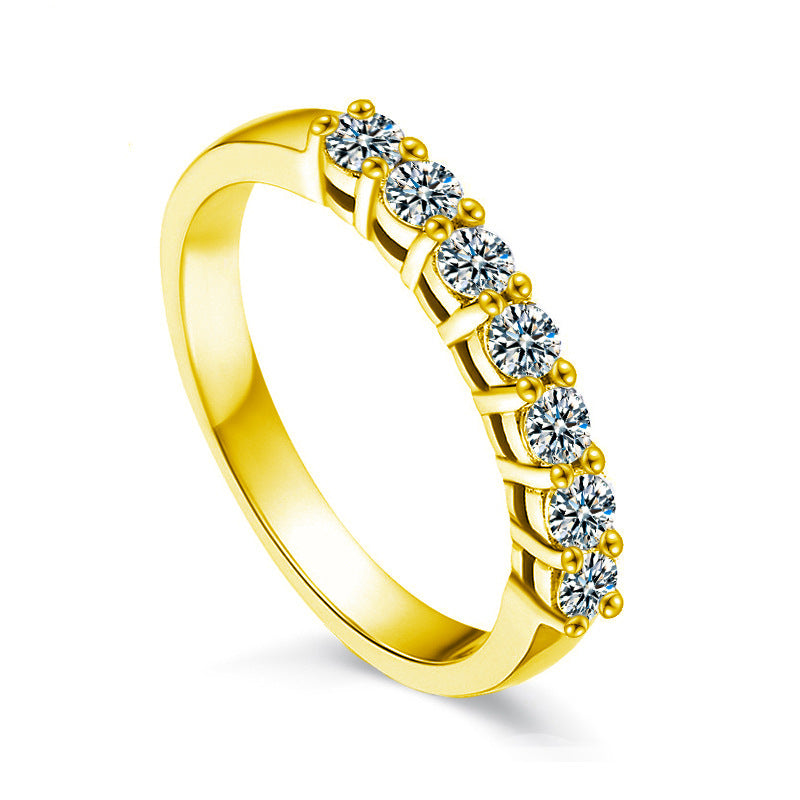 925 Sterling Silver Moissanite Pile Diamond Ring
