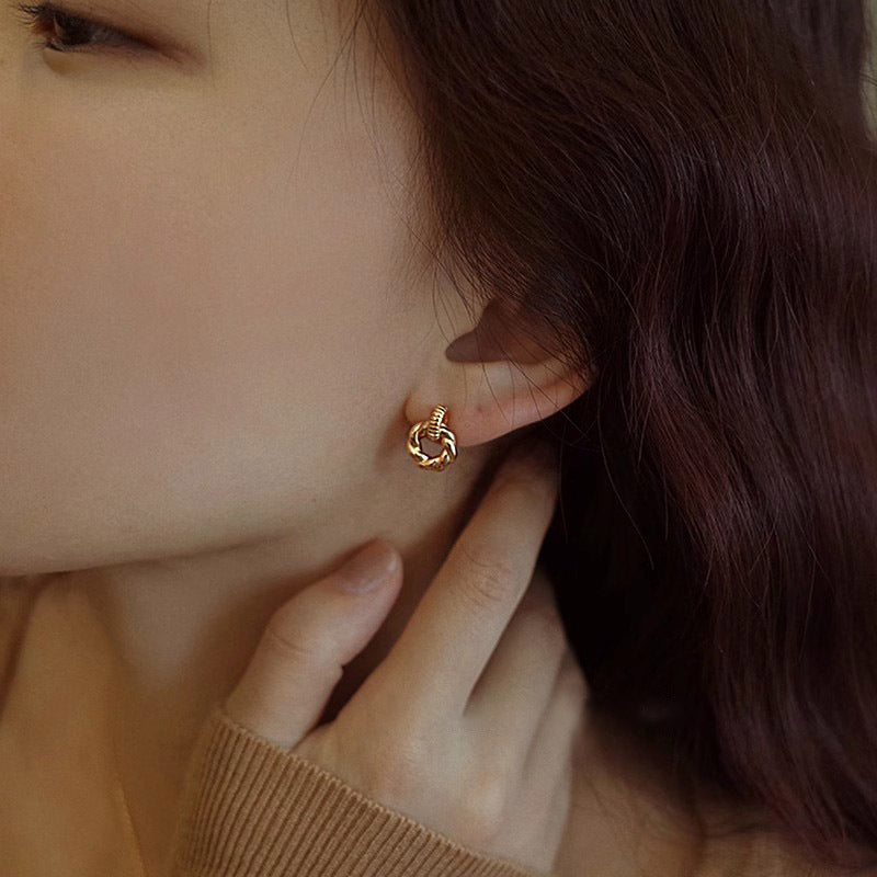 925 sterling silver earrings - rose golden