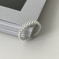 925 sterling silver open-end ring - silvery
