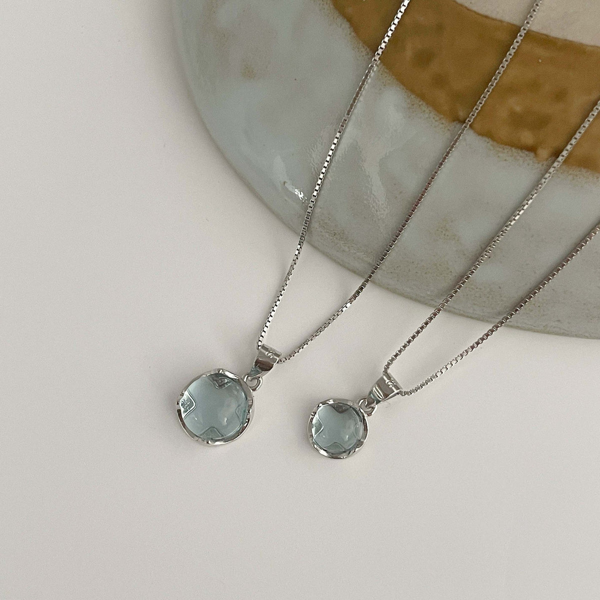 S925 sterling silver necklace - silvery