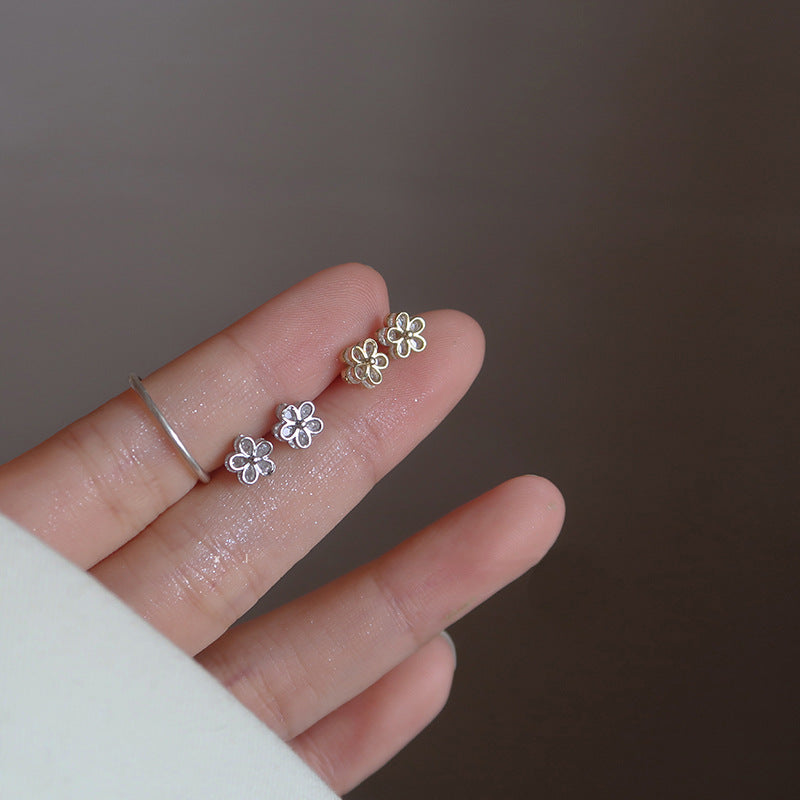 925 sterling silver flower earrings