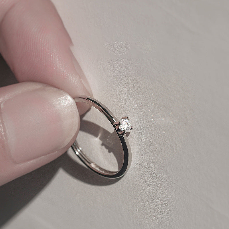 S925 sterling silver ring - silvery