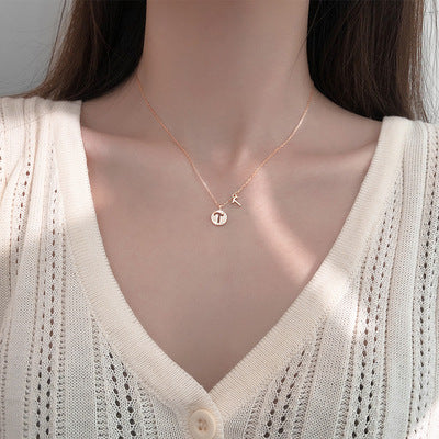 925 sterling silver 26 letter pendant necklace