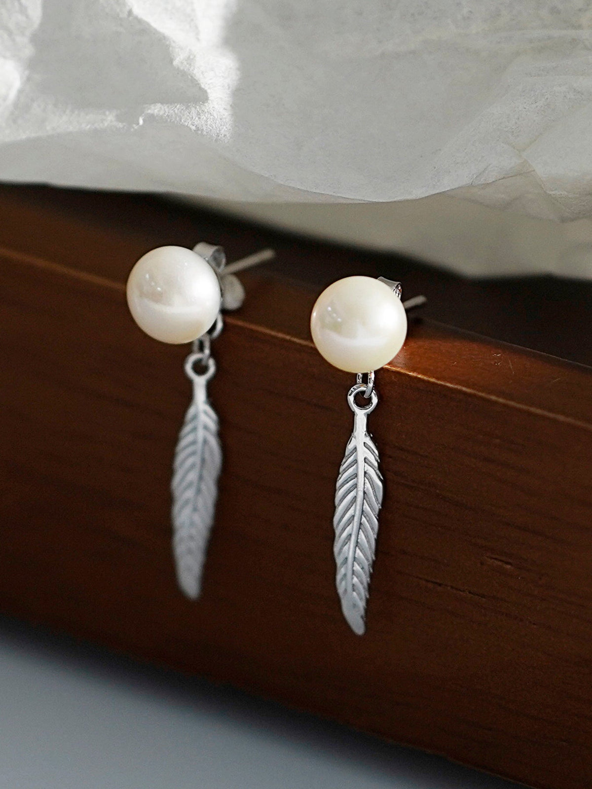 925 sterling silver freshwater pearl earrings