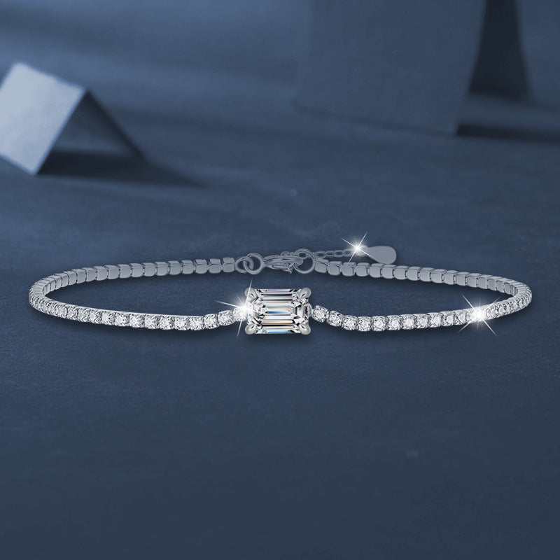 S925 Sterling Silver Moissanite "Aurora" Bracelet