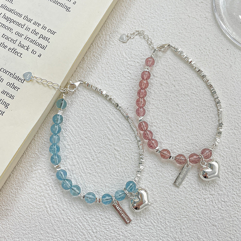 925 sterling silver crystal bracelet - silvery