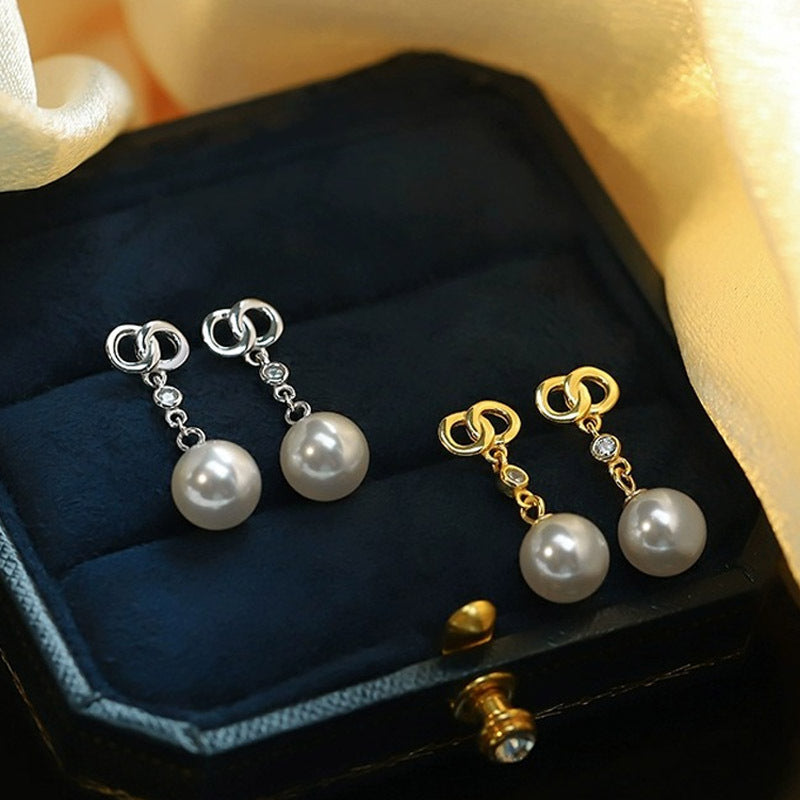 925 sterling silver pearl earrings