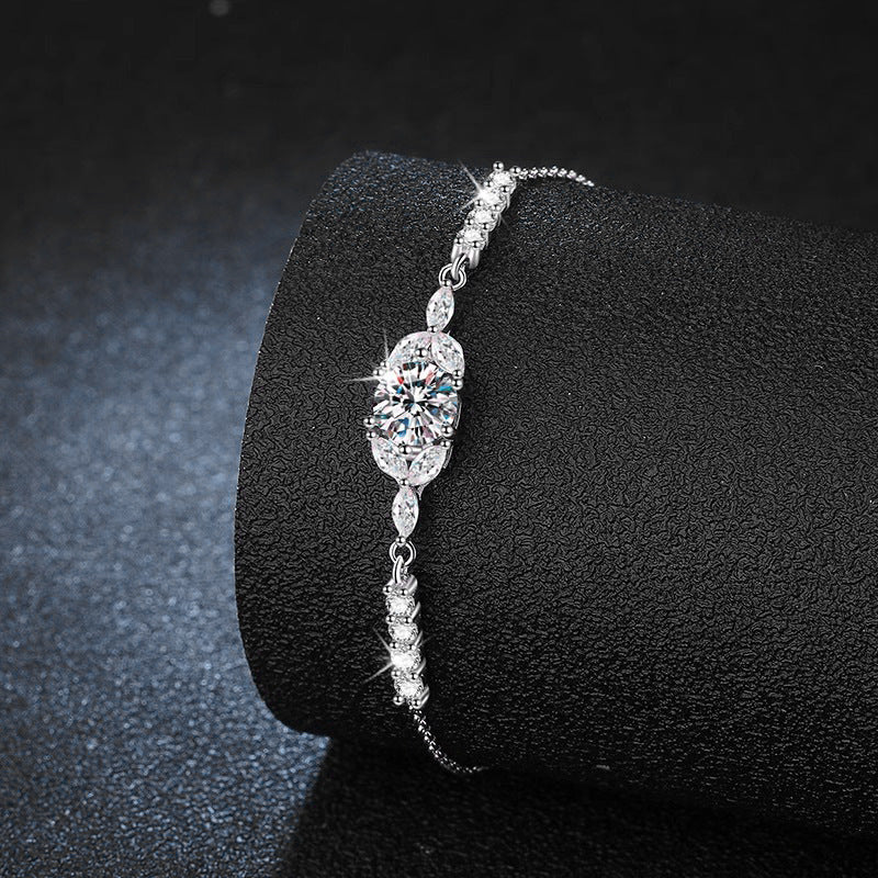 925 Sterling Silver Moissanite Bracelet