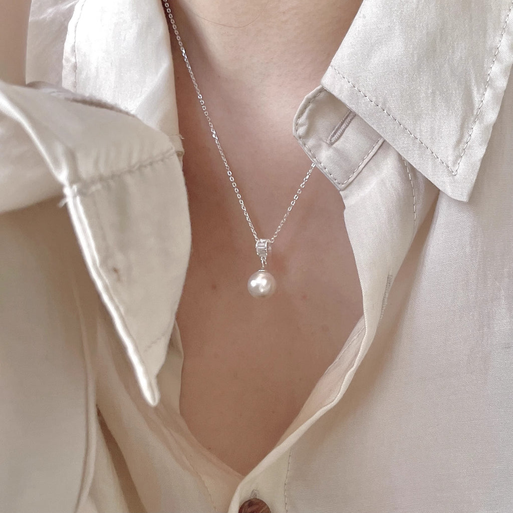 925 sterling silver pearl pendant necklace
