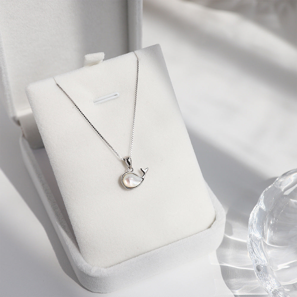925 sterling silver whale pendant necklace