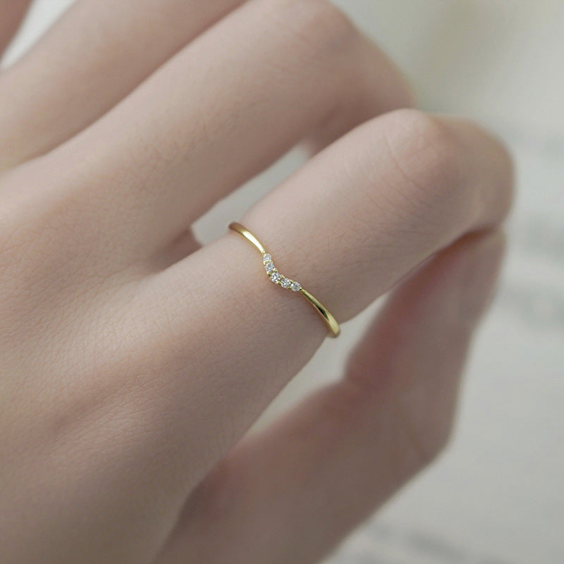 925 sterling silver ring - golden