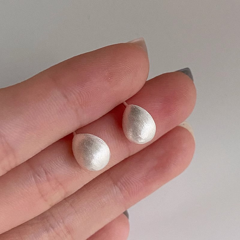 S925 sterling silver water droplet earrings