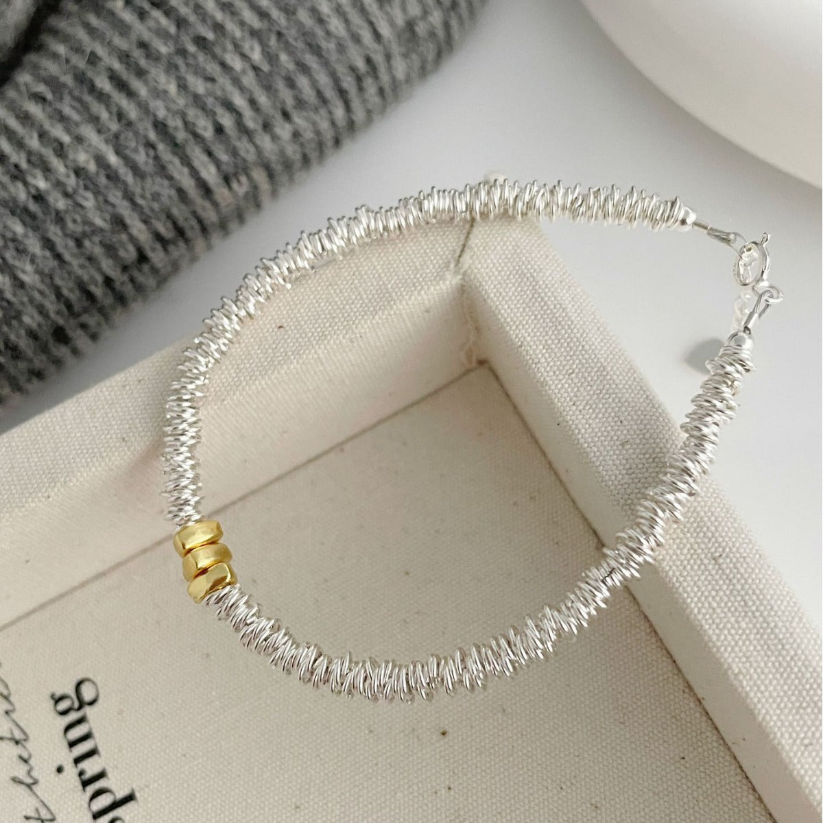 925 sterling silver bracelet -  silvery