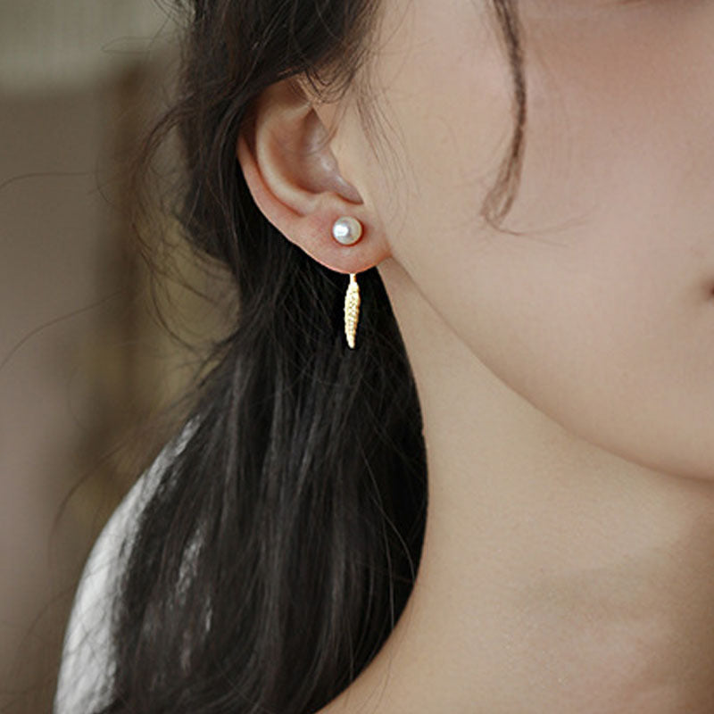 925 sterling silver freshwater pearl earrings